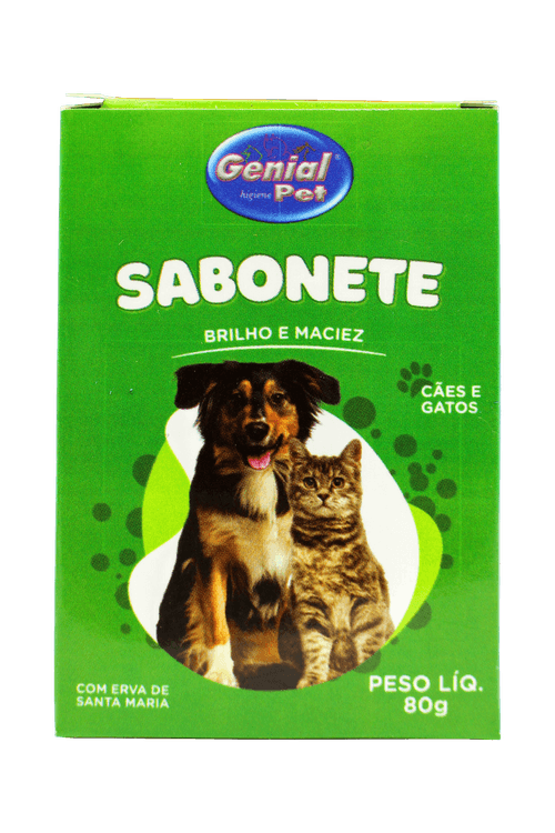 Sabonete Genial Pet com Erva Santa Maria - 80 g