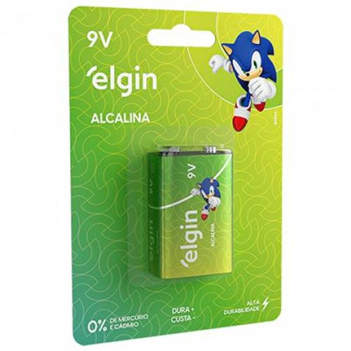 Bateria Elgin 9V Alcalina