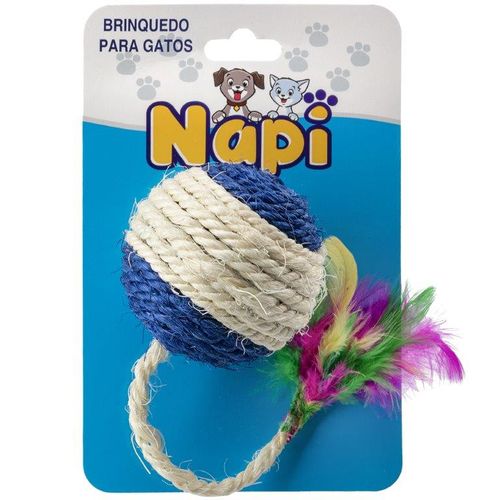 Brinquedo Nova Pet Bola Sisal Pena G 5026