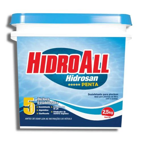 Cloro Hidrosan Penta - Desinfetante Para Água De Piscinas - 2,5Kg