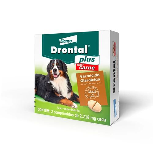 Drontal Plus Cães Até 35 Kg - 2 Comprimidos