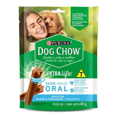 Petisco Purina Dog Chow Extra Life Saúde Oral Para Cães De Porte Mini E Pequeno