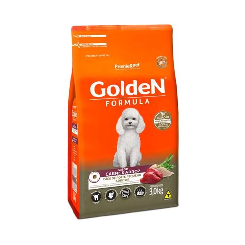 Ração Golden Adulto Mini Bits Carne E Arroz