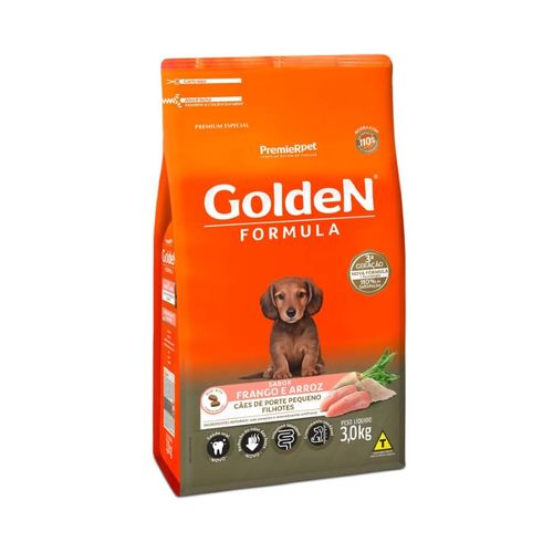 Ração Golden Fórmula Mini Bits Para Cães Filhotes De Porte Pequeno - Sabor Frango E Arroz 3 Kg