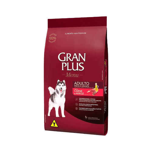 Ração Granplus Para Cão Adulto Sabor Carne E Arroz 15Kg - 2040553