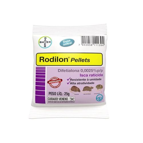 Raticida Rodillon Pellets - 25G