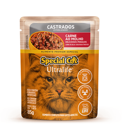 Sache Special Cat Castrados Carne Molho - 85G