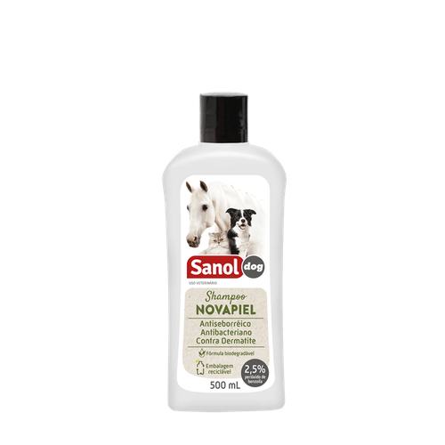 Shampoo Sanol Novapiel Para Cachorro E Gatos - 500 Ml