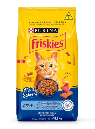 Ração Purina Friskies Peixe & Frutos Do Mar Para Gatos Adultos - 10,1 Kg