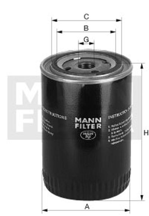 Filtro Óleo Mann Wa923/1