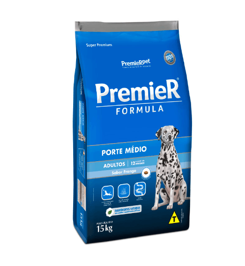 Ração Premier Fórmula Para Cães Adultos De Raças Médias - Sabor Frango 15 Kg