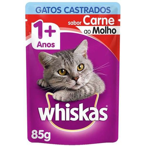 Sachê Whiskas Castrados Carne - 85G