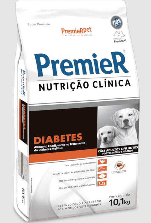 Ração Premier Nutrição Clínica Diabetes Cães Portes Médio E Grande - 10,1 Kg