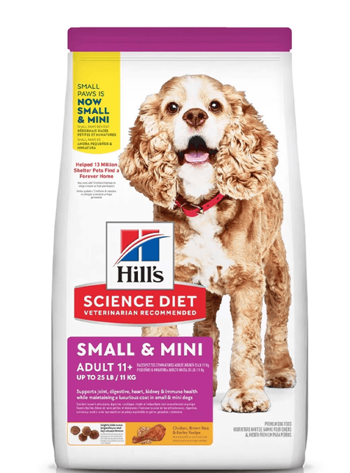 Ração Science Diet Para Cães Adultos 11+ De Mini E Pequeno Porte Sabor Frango - 2,4 Kg