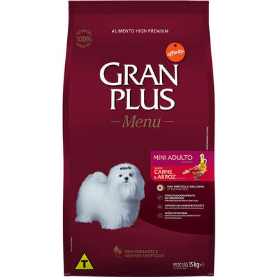 Ração Granplus Adulto Mini Carne/Arroz