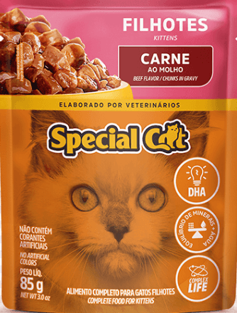 Sache Special Cat Filhotes Carne Molho - 85G