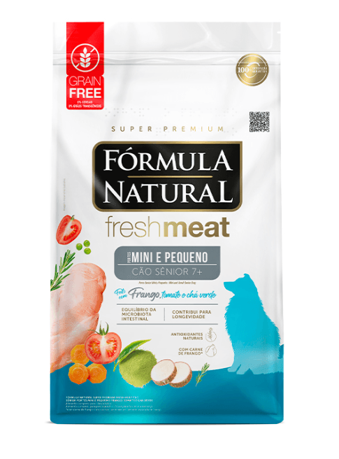 Ração Fórmula Natural Fresh Meat Sênior Mini/Pequeno