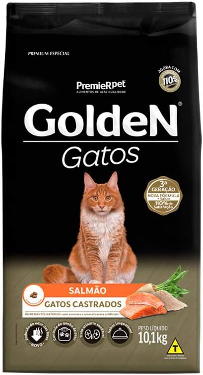 Ração Golden Gato Castrado Salmão